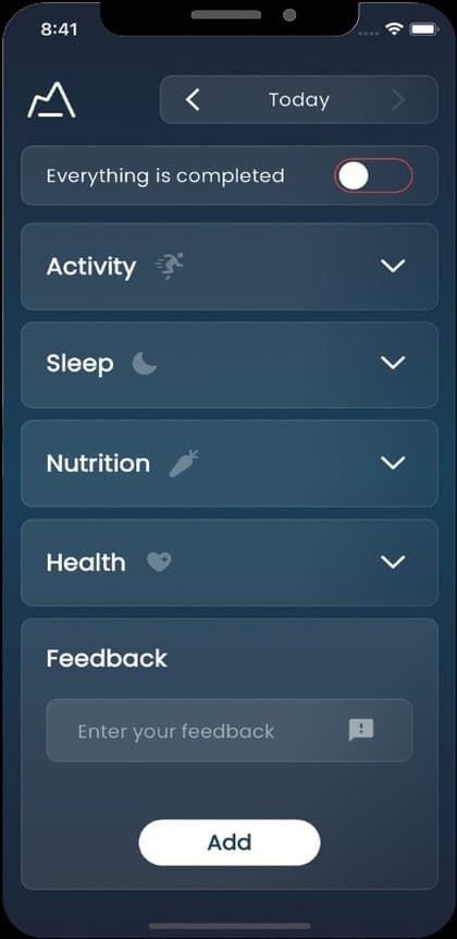 Mauna app: the daily check-in for activity, sleep, nutrition and health