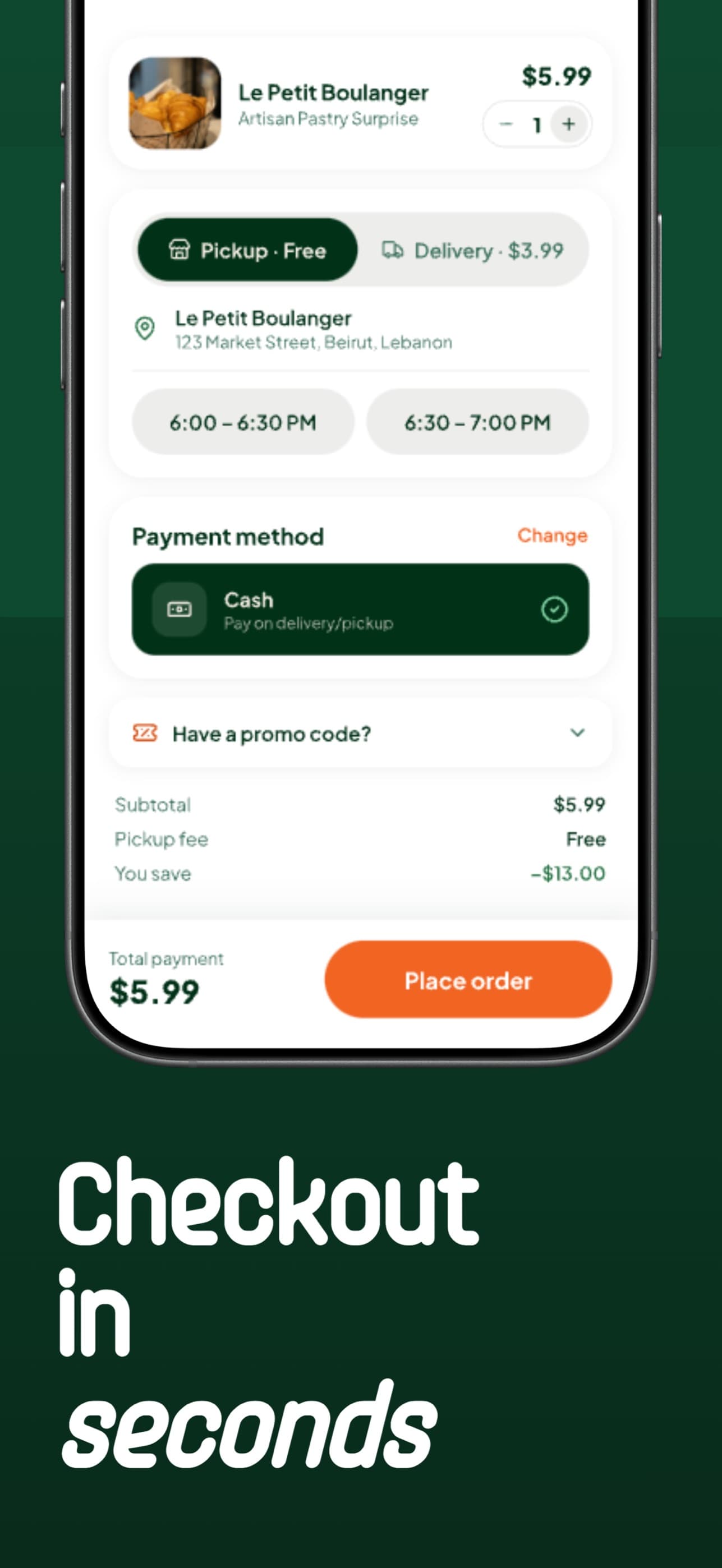 Nextgrab customer app: checkout in seconds